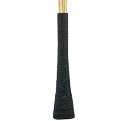 Jarron de rafia y madera decoracion color negro