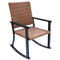 Mecedora rafia ratan para jardin terraza porche verano